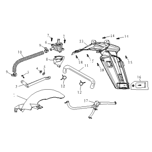 Vorne - Kotflügel hinten China Fuchs rot glänzend