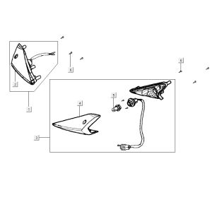 Frontblinker Kymco Agility RS 4-Takt schwarz 11