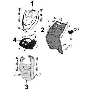 Zum Überzug Peugeot Kisbee Kirschrot original euro4