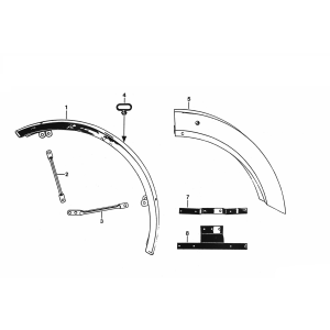 Kotflügel vorne - Kotflügel hinten Zundapp KS 50 530-010, 011, 500 und 510