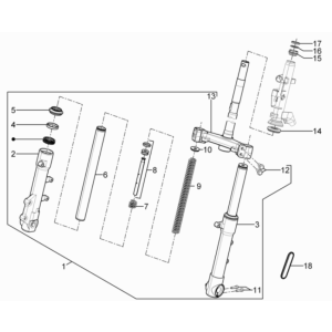 Vorderradgabel - Piaggio Typhoon 50 2-Takt Euro 3 2011 Steuersatz