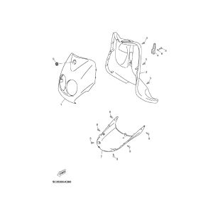 Vorderes Vorderbein - Beinschild Yamaha Neos 4-Takt (nach 2008)