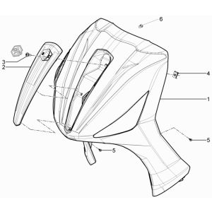 Piaggio Beverly 300 IE ABS E4 2016 - 2020 Frontplatte (EMEA)