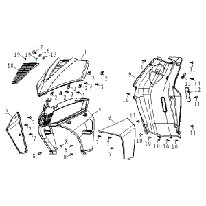 Vorderkappe-Beinschild China fuchsrot glanz