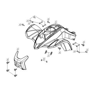 Frontcover Kymco Maxxer 90 Schwarz