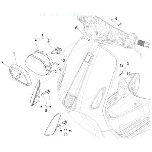 Vorderlichter - Blinker Vespa Sprint 125 4T 3V IE ABS