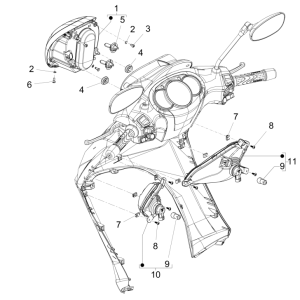 Frontscheinwerfer - Piaggio Beverly 125 RST 4T 4V IE E3 2010-2015 (EMEA)