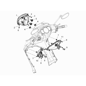 Frontscheinwerfer - Blinker Piaggio Beverly 350 E3 Sport Touring 2013-2014