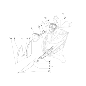 Frontscheinwerfer - Blinker Piaggio Zip 50 SP 2006-2013