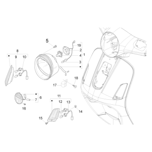 Frontscheinwerfer Vespa GTS 250 dh 2005-2016 (ohne ABS)