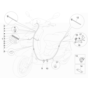 Hauptkabelgruppe: Piaggio Fly 125 4-Takt 3V IE E3