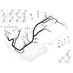 Hauptkabelgruppe Vespa GTS 125 4T E5 ABS 2021 (EMEA)
