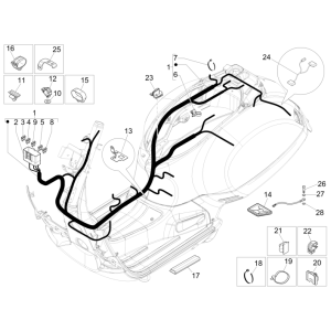 Hauptleitungsgruppe Vespa GTS 250 ie 2005-2016 (ohne ABS)