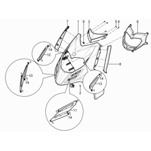 Piaggio Typhoon 50 2-Takt Euro 3 2011 Frontabdeckung