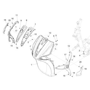 Piaggio Liberty 125 4-Takt 3V IE ABS-Frontplatte (IGET Euro 5)