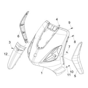 Vorne vorne Piaggio Fly 4-Takt weiß 724