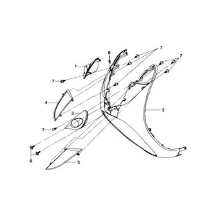 Frontplatte Blinker Sym Mio (alle Farben)