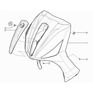 Piaggio Beverly 125 RST 4T 4V IE E3 2010-2015 Frontplatte (EMEA)