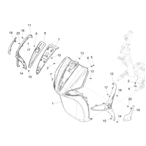 Piaggio Liberty 50 4-Takt-Frontplatte (IGET Euro 5)