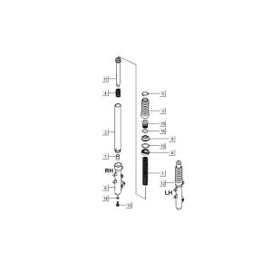 Vorderbein Kymco Grand Dink 2-Takt Anthrazit