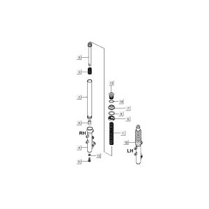 Vorderbein Kymco New Dink 4-Takt Deep Ocean Blue