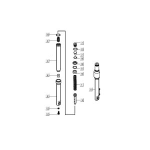 Vorderbein Kymco People S 4-Takt Elegance braun