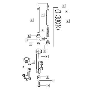 Vorderbein Kymco Vitality 4t ac diamantschwarz