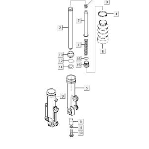Vorderbein Kymco Yup 2t ac rot