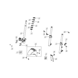 Vorderradbremse Kotflügel Kymco Sento 4-Takt blau