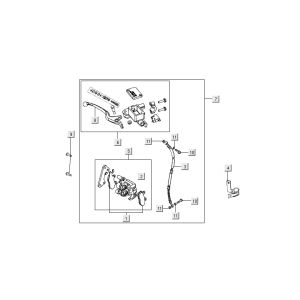 Vorderradbremse Kymco Nexxon 4-Takt dunkelgrau