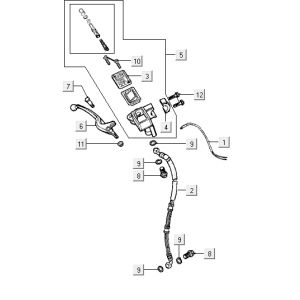 Vorderradbremse Kymco Vitality 2t ac rot