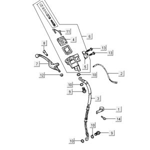 Vorderradbremse Kymco Vitality 4t ac diamantschwarz