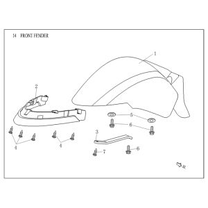 Kotflügel vorne Agm Vx50 Plus dunkelblau