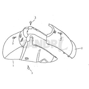 Kotflügel vorne BTC Grande Retro GT1 rot