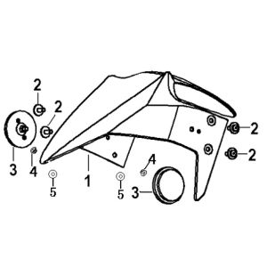 Kotflügel vorne Generic Xor blau 2006 2-Takt 25