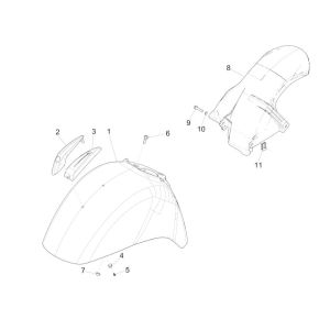 Kotflügel vorne GTS 125 IE azurblau 433