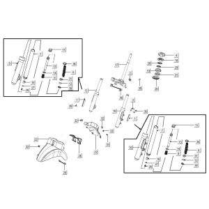Vordergabel Kymco Like ab 2018 weiß