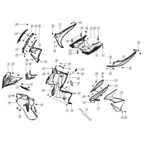 Kotflügel vorne Kymco Super8 Street 50i E4 Matt Schwarz