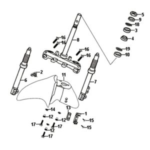 Kotflügel vorne Sym Symphony ST euro4 (BK-001C/R-010CA) schwarz/rot