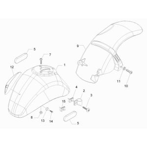 Kotflügel vorne Vespa Lx 2-Takt grau apuano 769/B