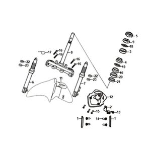 Vorderradkotflügel Vorderradgabel Steuersatz Sym Jet 14