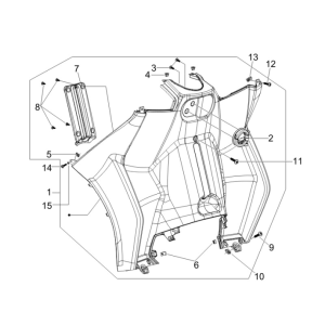 Frontcase - Antischutzplatte Piaggio MP3 300LT Sport 2009-2014