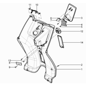 Piaggio Typhoon 50 2-Takt Euro 3 2011 Beinschild