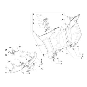 Frontkoffer - Piaggio MP3 350 Maxi Sport E4 ABS 2018-2020 Gegenschutzplatte (EMEA)