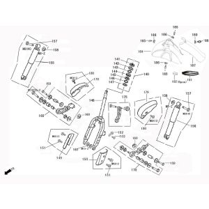 Vordergabel Kotflügel AGM Retro Extra schwarz