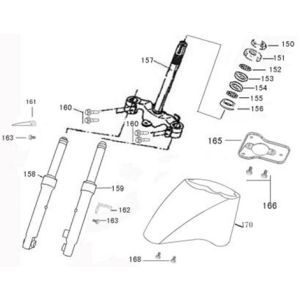 Vordergabel-Schutzblech AGM SP50 dunkelblau