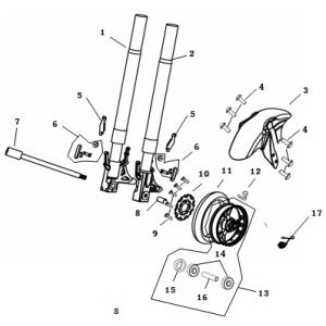 Vordergabel-Kotflügel AGM Strada