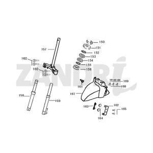 Vordergabel-Kotflügel Santini Capri dunkelblau