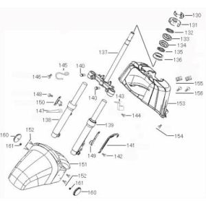 Vordergabel-Schutzblech Benzhou ZN50QT-36 champagner