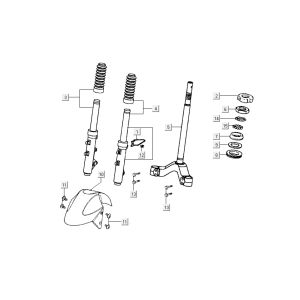 Vordergabel Kotflügel Kymco Grand Dink 2-Takt Anthrazit